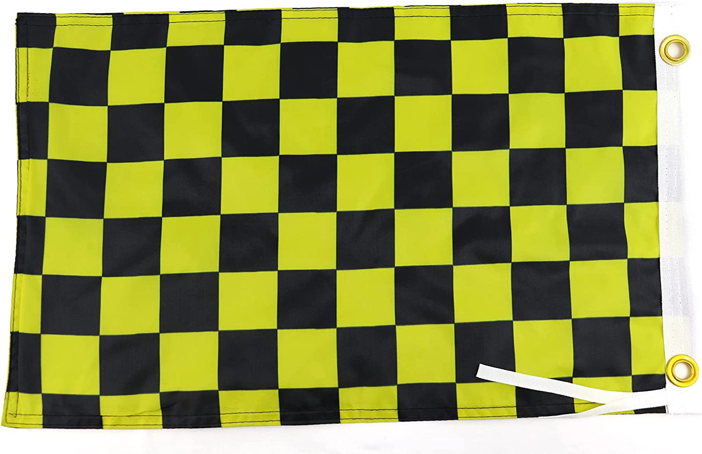 Black and Yellow Checkered Flag - 12x18 Inches