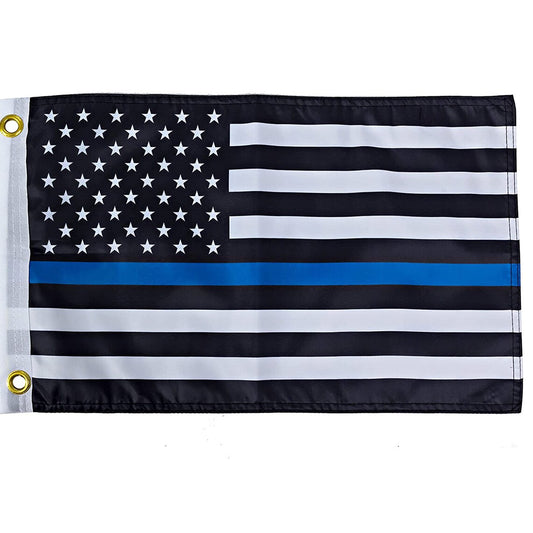 Thin Blue Line Flag - 12x18 Inches