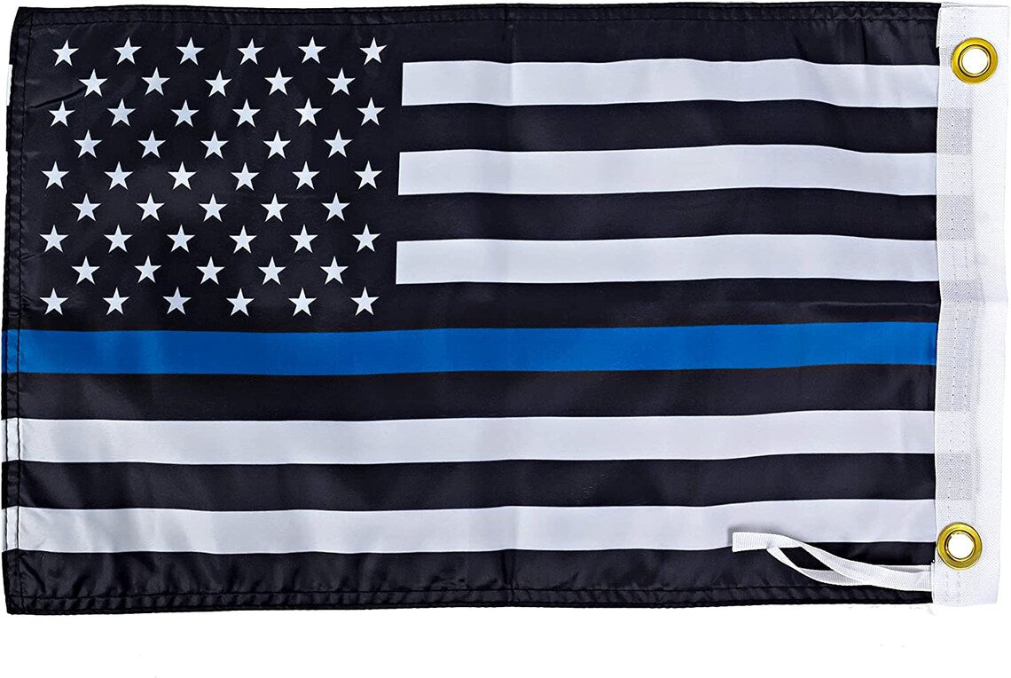 Thin Blue Line Flag - 12x18 Inches
