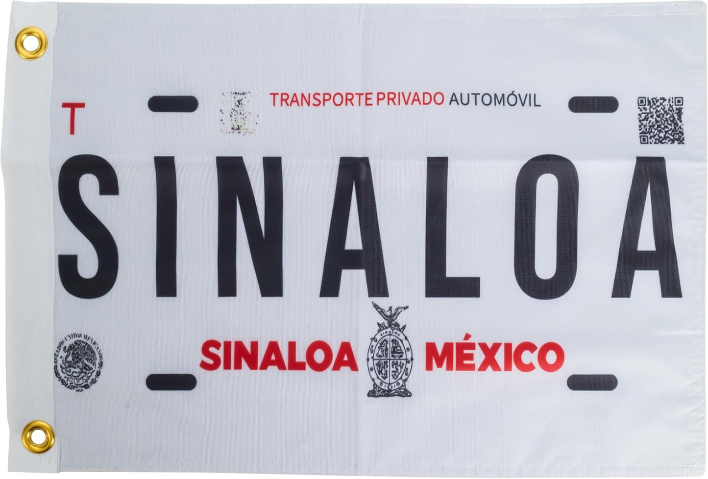 Sinaloa State License Plate Flag - 12x18 Inches