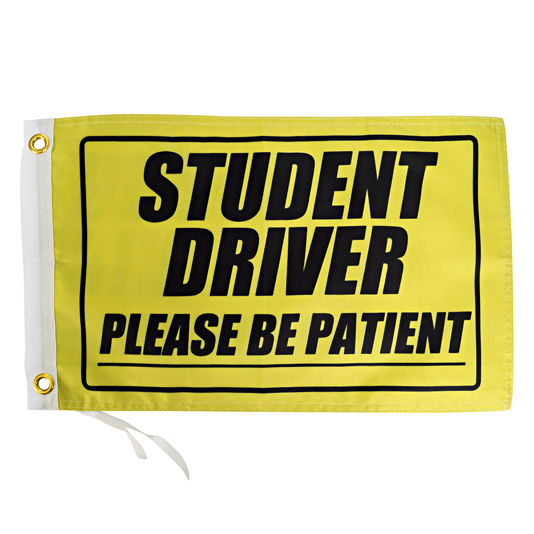 Student Driver Please Be Patient Flag - 12x18 Inches