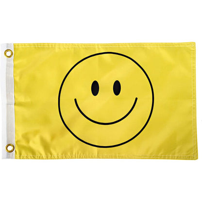 Smiley Face Flag - 12x18 Inches