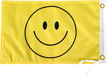 Smiley Face Flag - 12x18 Inches